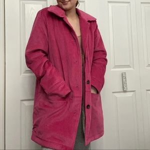 Vintage Pink Blair Sherpa Lined Corduroy Coat